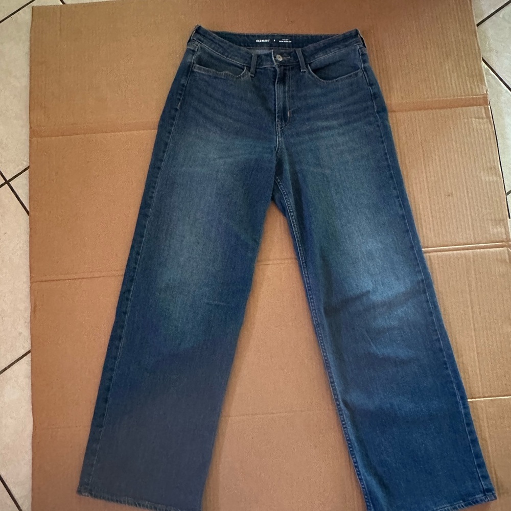 Old Navy High-Rise Wide Leg Blue Jeans